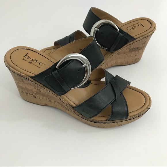 boc black wedge sandals